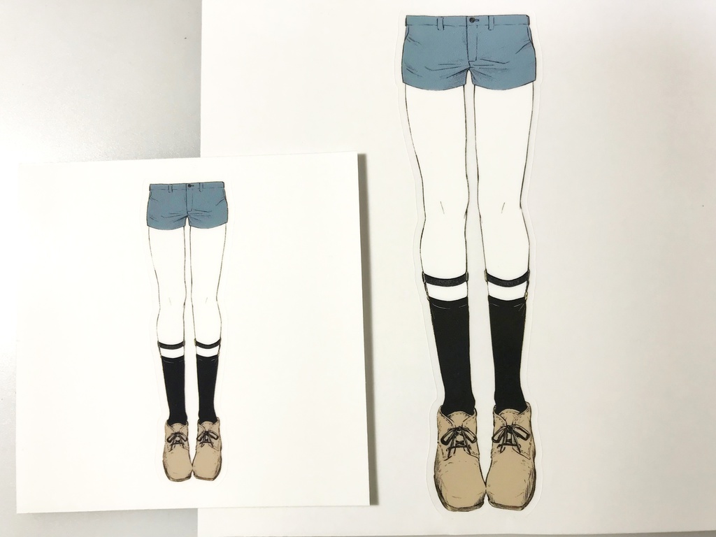 少年のおみあしステッカー(表)