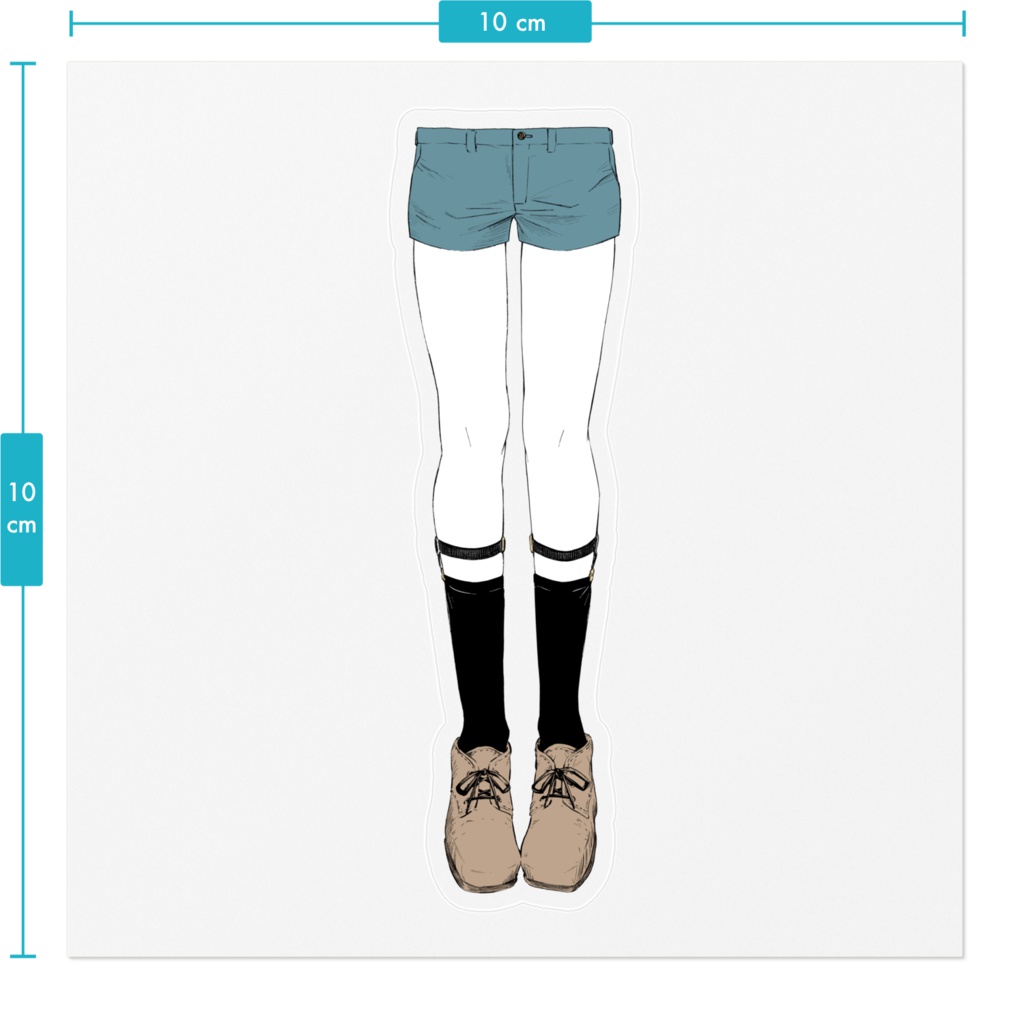 少年のおみあしステッカー(表)