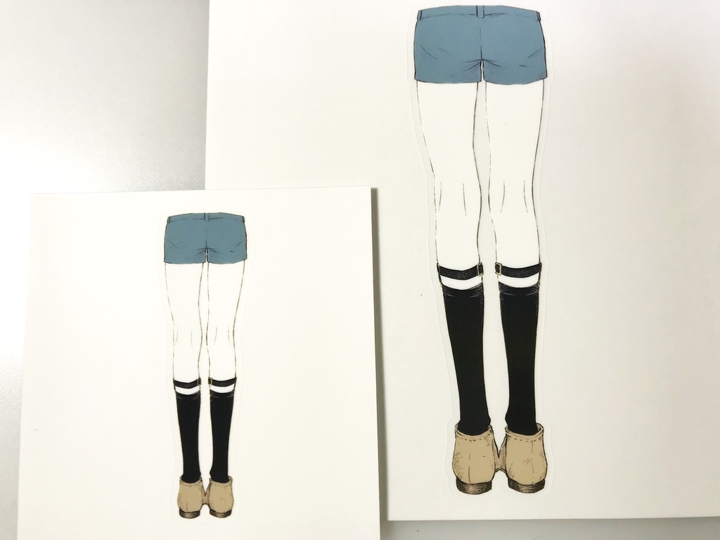 少年のおみあしステッカー(裏)