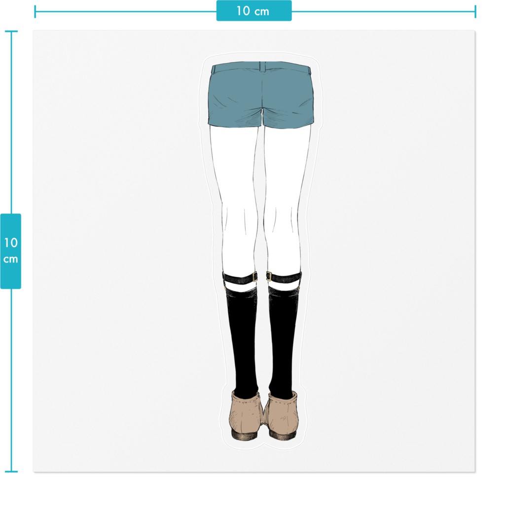 少年のおみあしステッカー(裏)