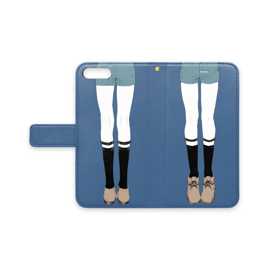 少年のおみあしiPhoneケース（青）