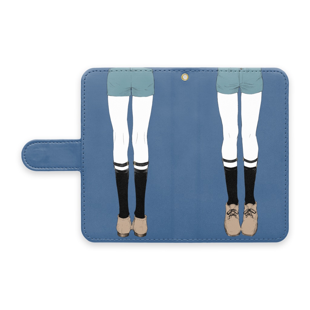 少年のおみあしAndroidケース（青）