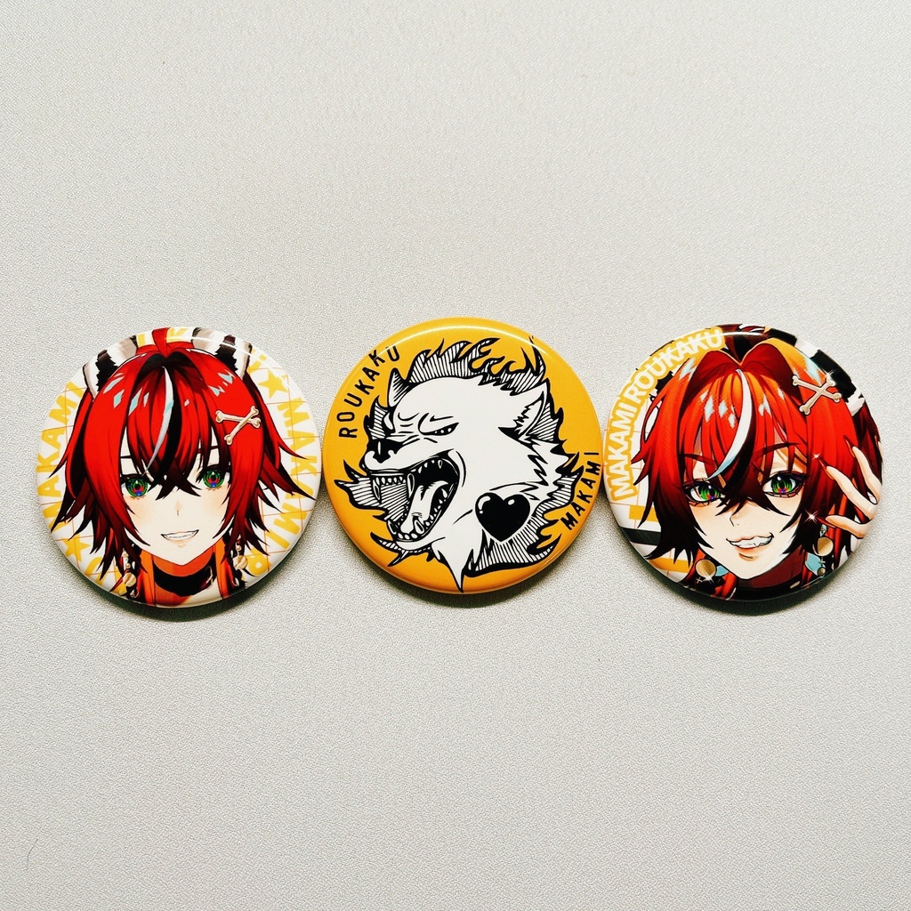 狼赫まかみ缶バッジ各種