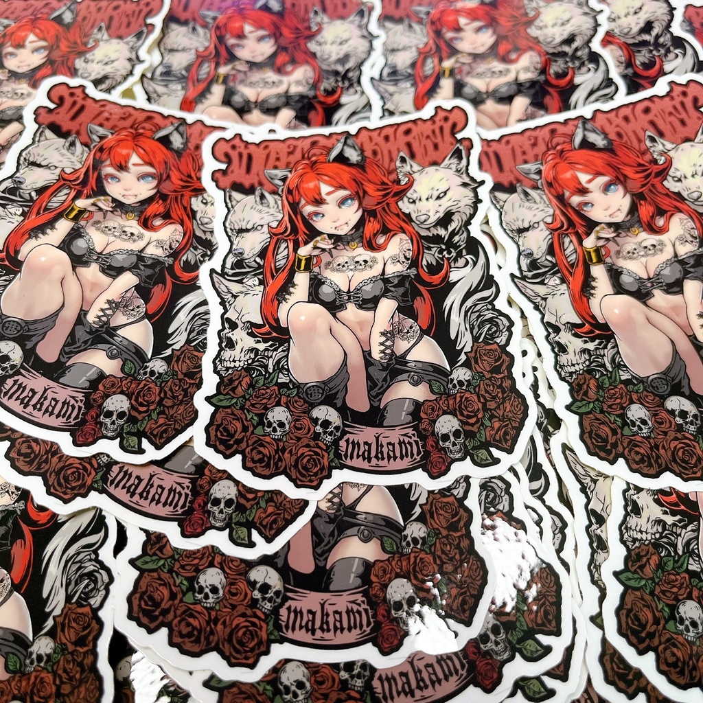 狼赫まかみステッカー各種2