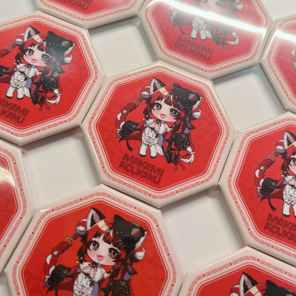 狼赫まかみ新衣装マグネット缶バッジ -Cyber×China-