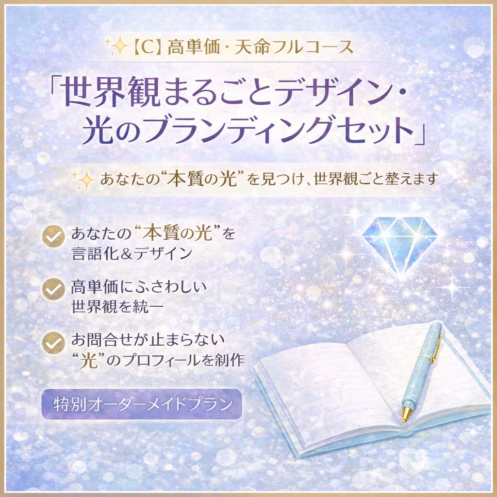 【C】世界観まるごとデザイン・光のブランディングセット』