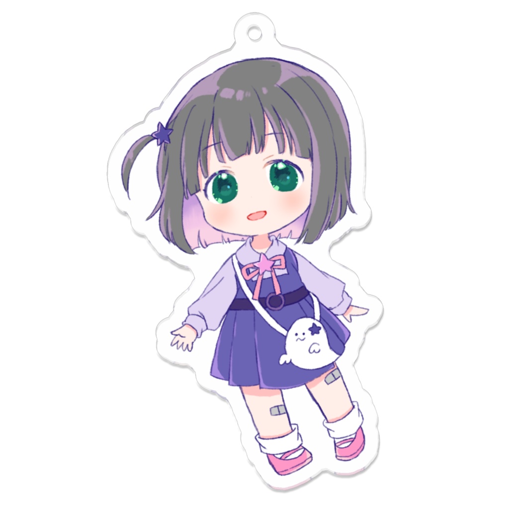 ほわほわ暗闇ノコキーホルダー【70×70mm】