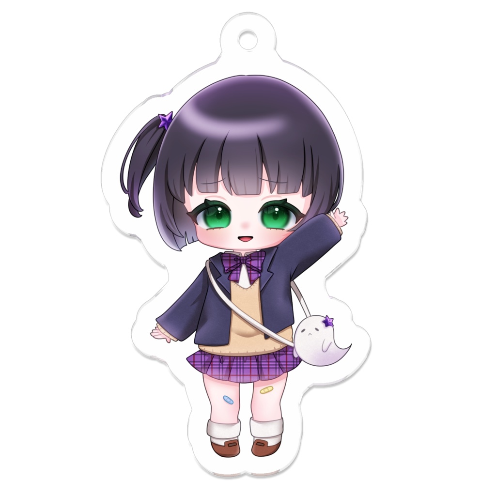 【50×50mm】ブレザー暗闇ノコ。アクリルキーホルダー