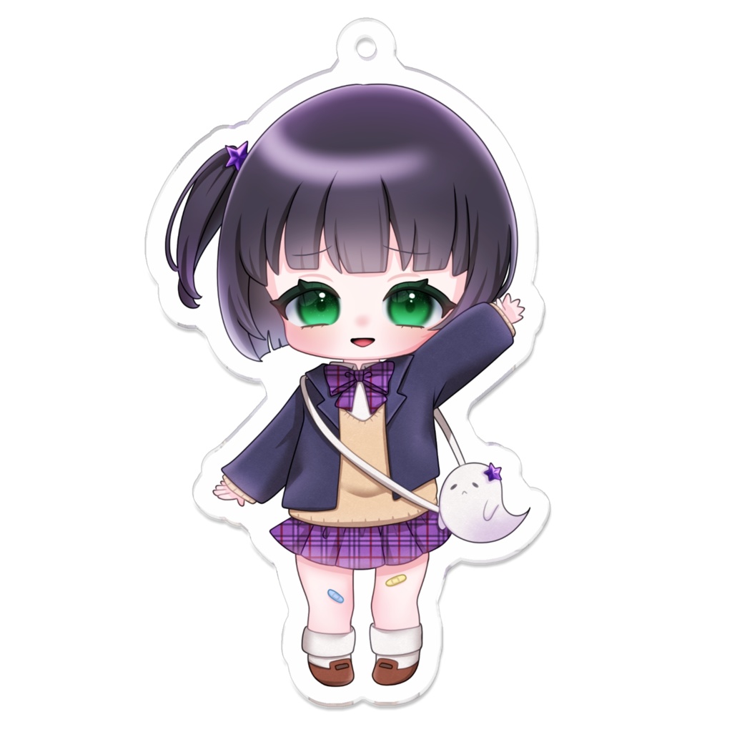 【70×70mm】ブレザー暗闇ノコ。アクリルキーホルダー