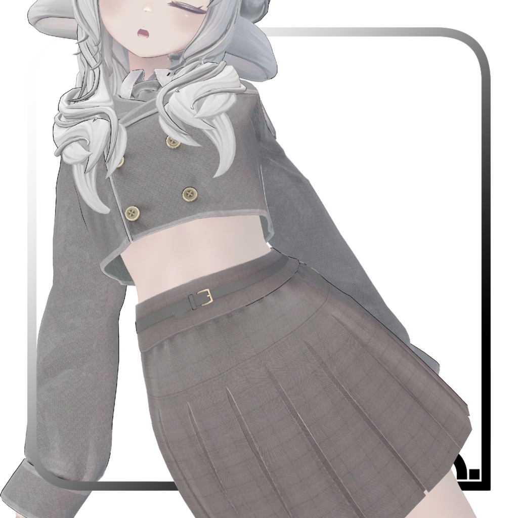 【Emmelie・メリノ対応】waveUniform髪+服+靴【M.】