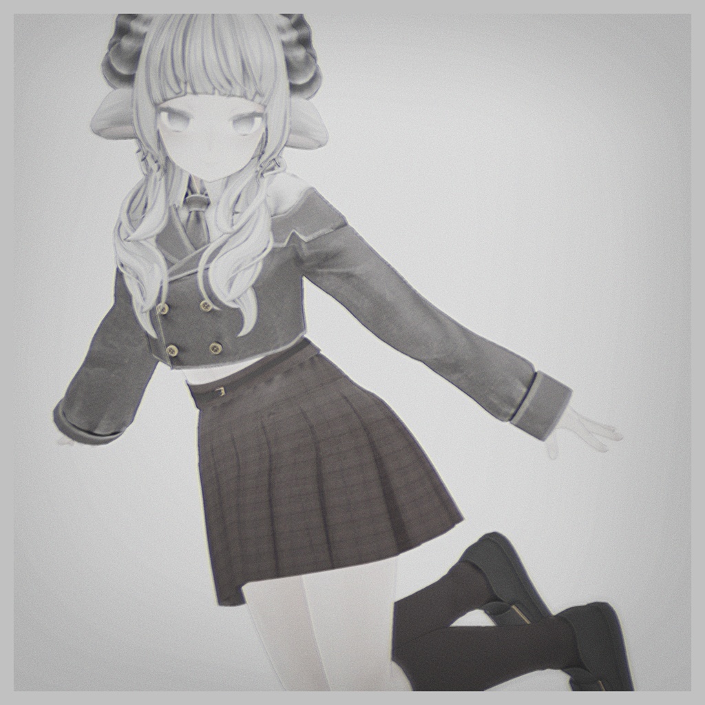 【Emmelie・メリノ対応】waveUniform髪+服+靴【M.】