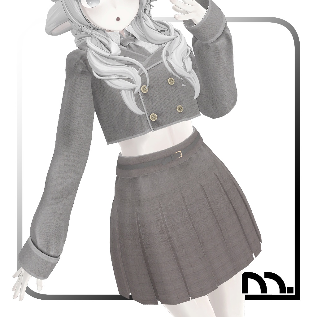 【Emmelie・メリノ対応】waveUniform髪+服+靴【M.】