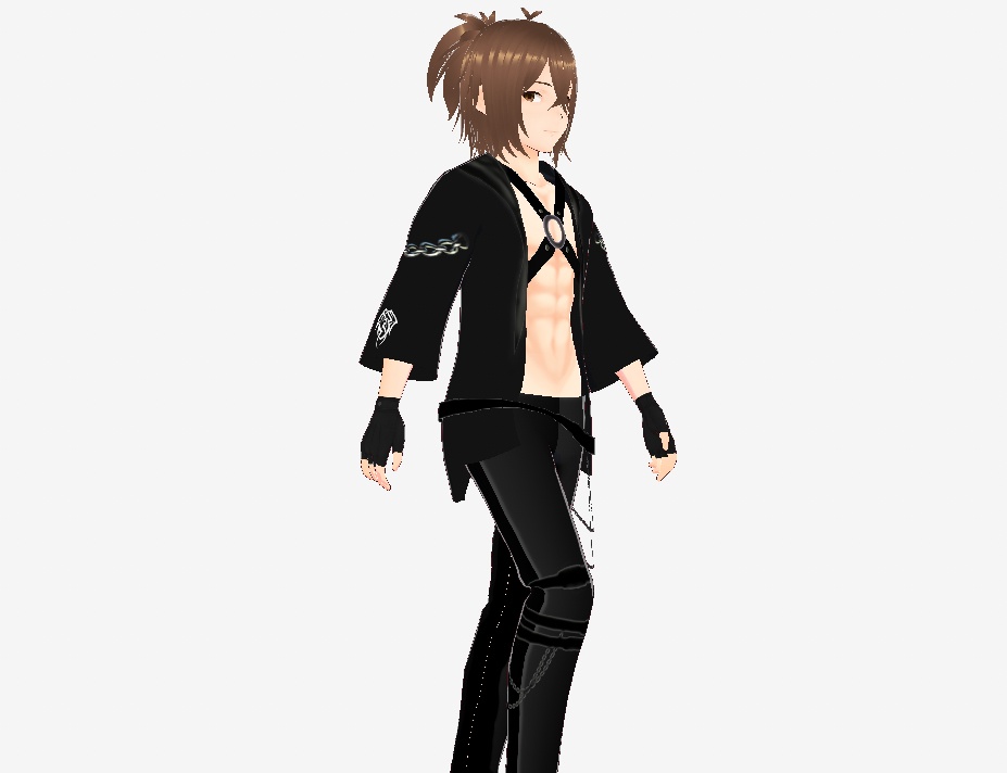 【 VRoid 】bad boy set black man clothes