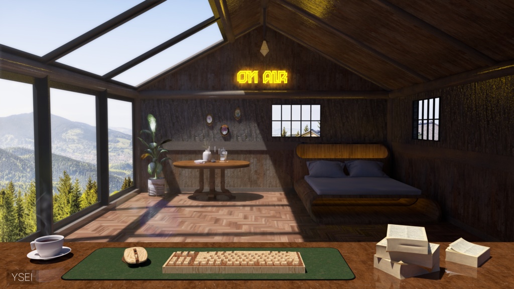 【背景素材】LOFT ROOM (Vtuber向け)