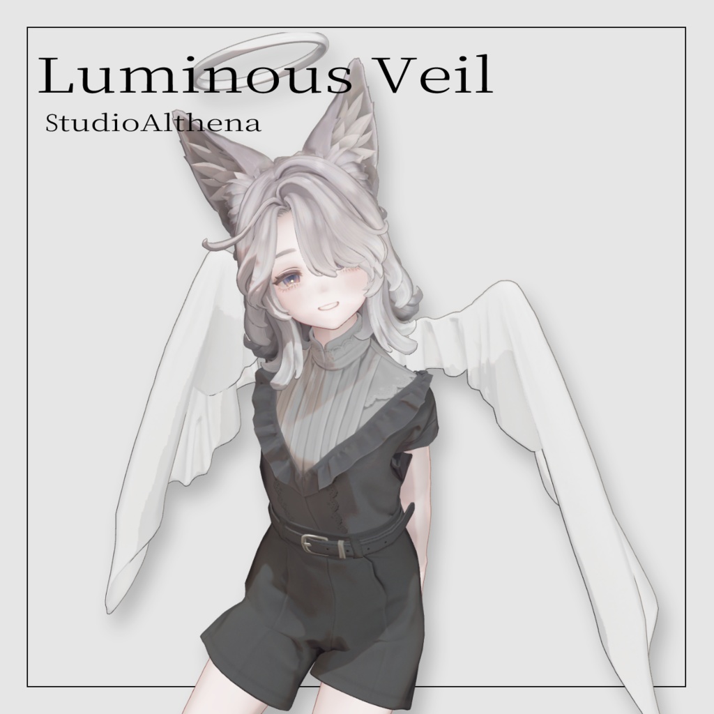 【セール中✨】LuminousVeil ベールの翼とヘイローの天使セット【VRChat想定】