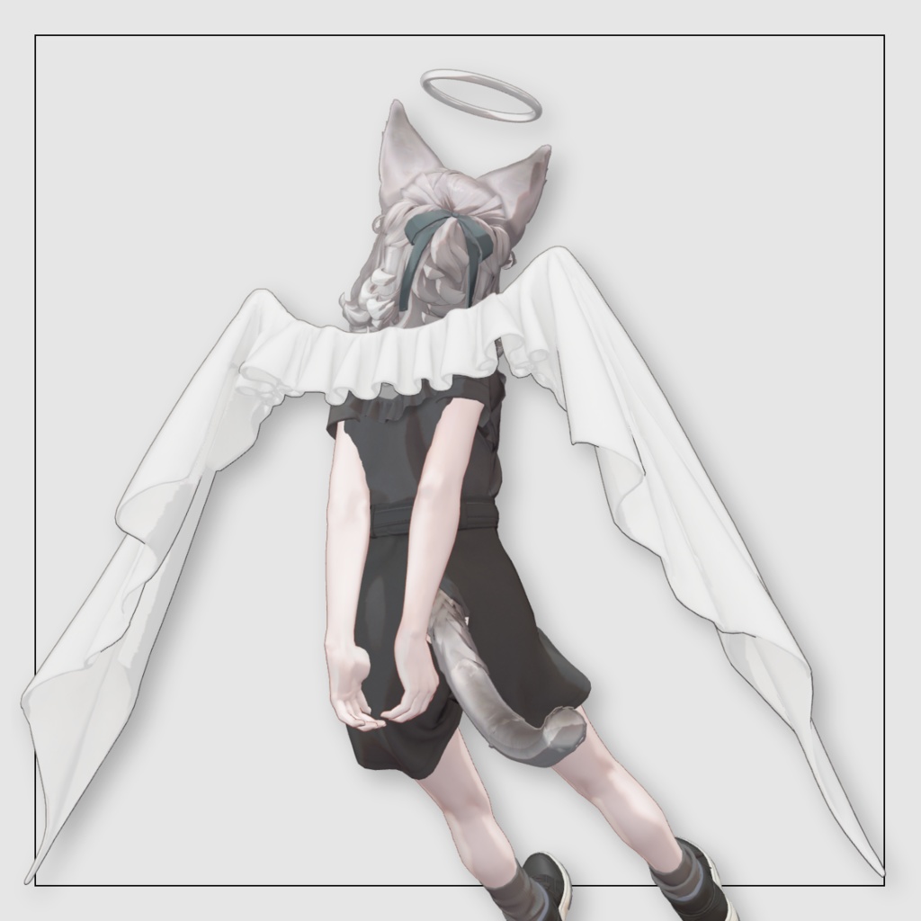 【セール中✨】LuminousVeil ベールの翼とヘイローの天使セット【VRChat想定】