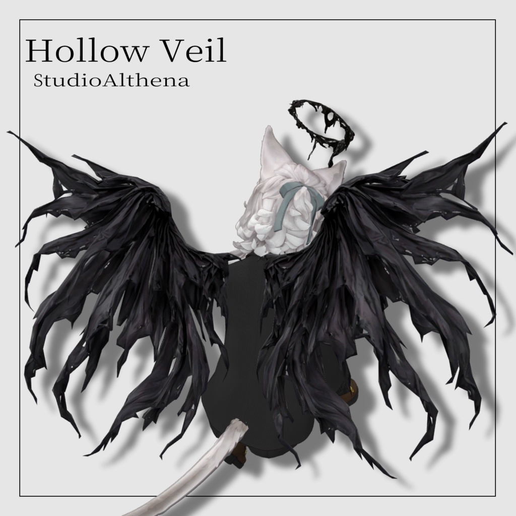 Hollow Veil 腐食した翼とヘイローの悪魔セット【VRChat想定】