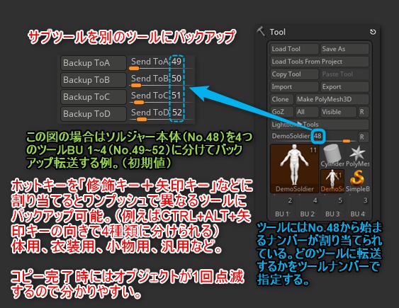Zbrushのサブツール操作プラグイン「YT Subtool Helper」