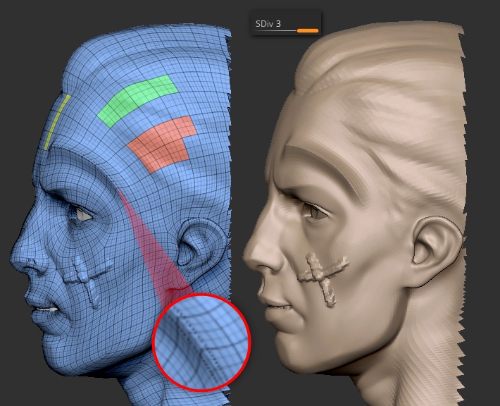 GoBアドオン使用時にZbrush側のクリースを復元する「YT GoB リクリーサー」