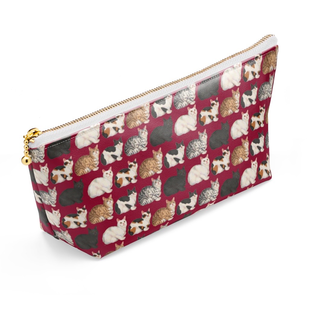 猫ちゃんズポーチ 赤