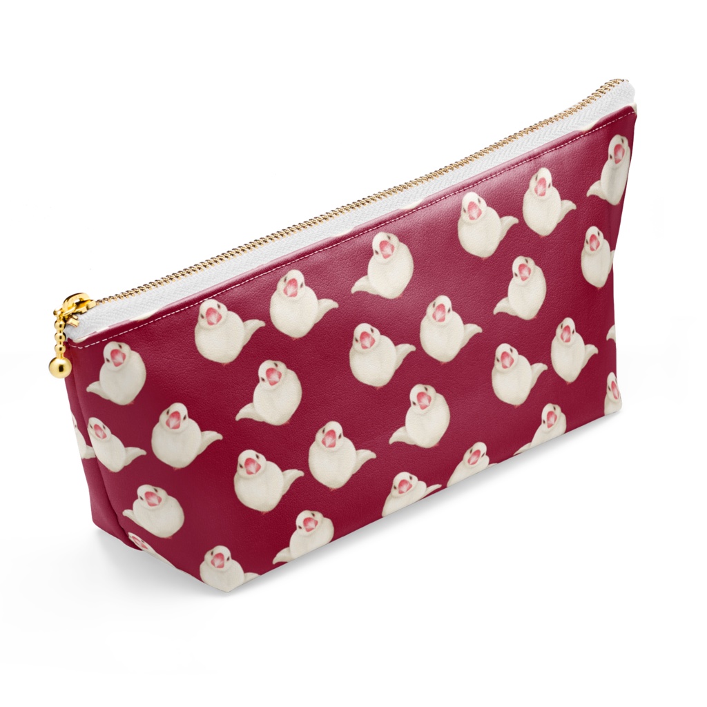 文鳥ちゃんポーチ 赤