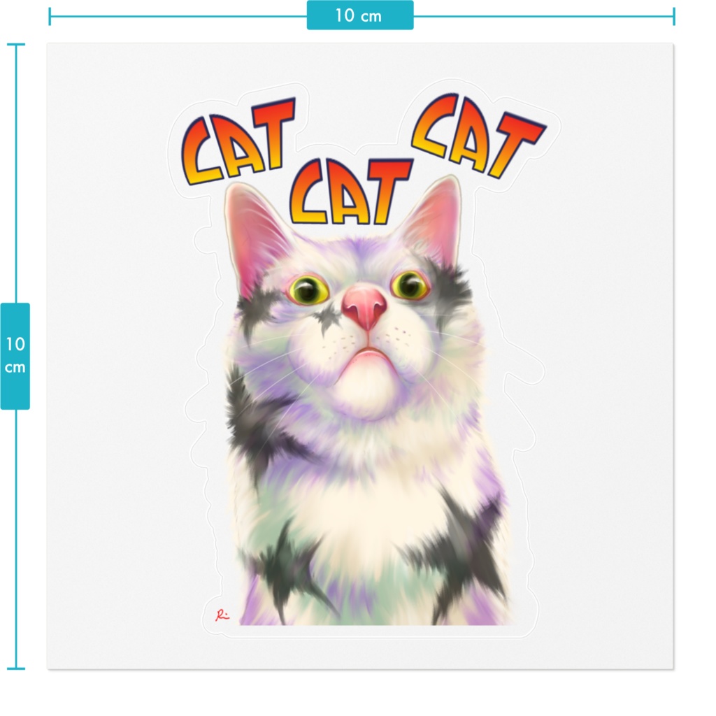 ニャンのステッカー