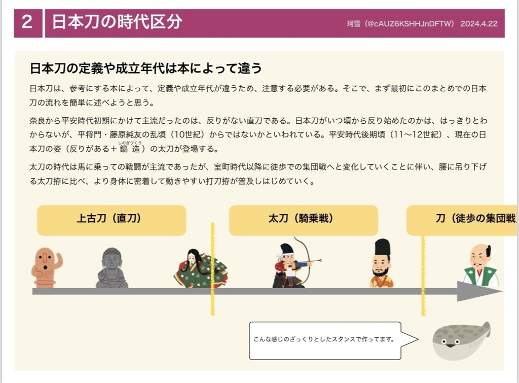 ふんわり辿る日本刀の歴史