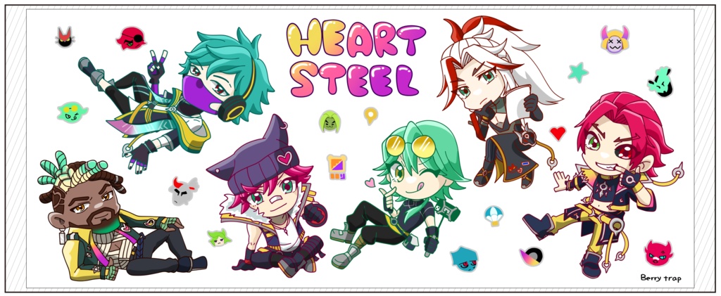 HEARTSTEEL　フルカラーフェイスタオル