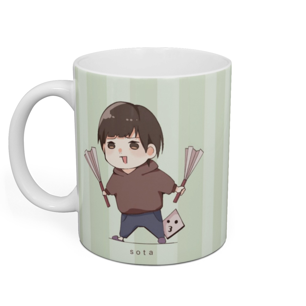 ハリセンそーたくん　マグカップ　【グリーン】
