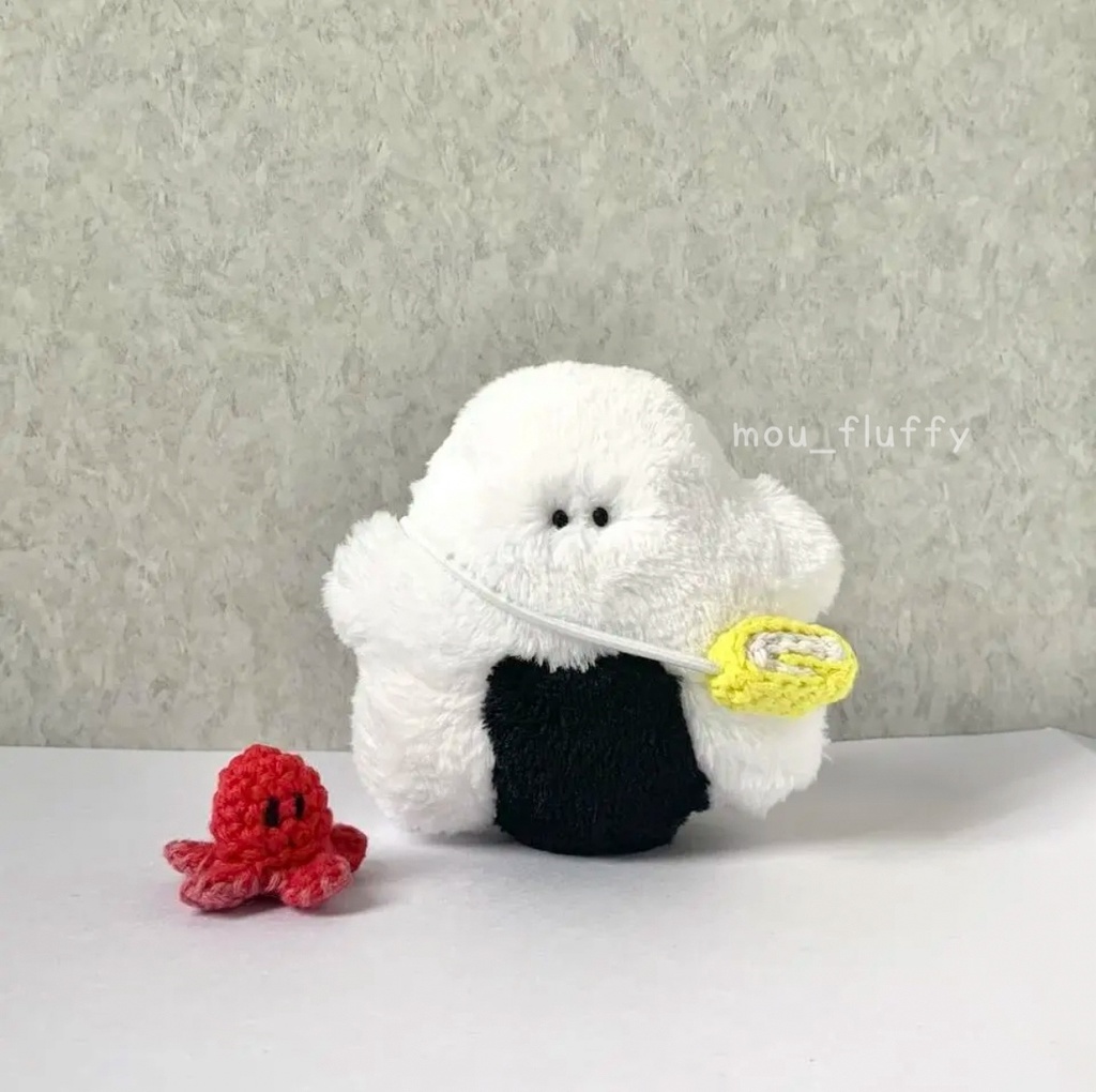 🍙10月分おうち探し🍙 おにぎりおばけのBUBU【たこさんウィンナー&卵焼きポシェット付き】