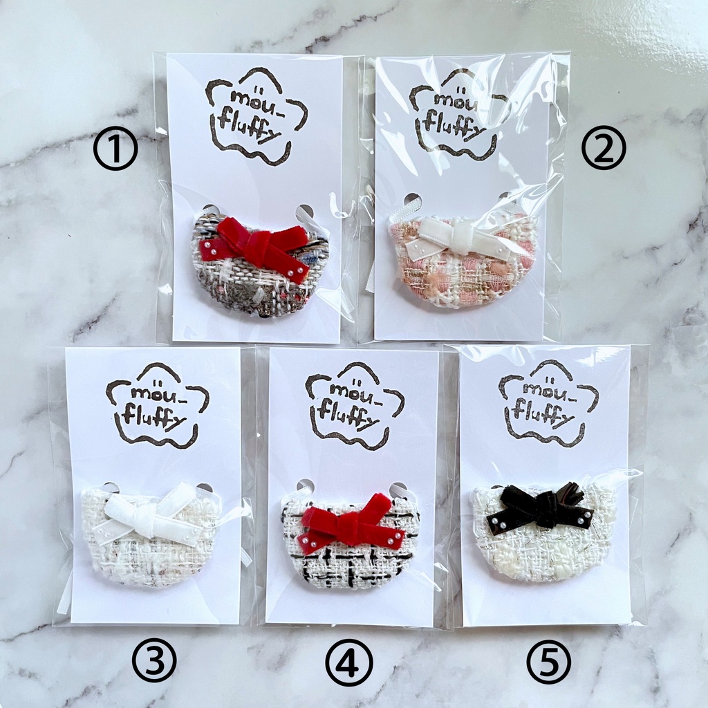 🍁10月分お迎え🍁 ツイード✖️リボン スタイ【ぬいぐるみ服】