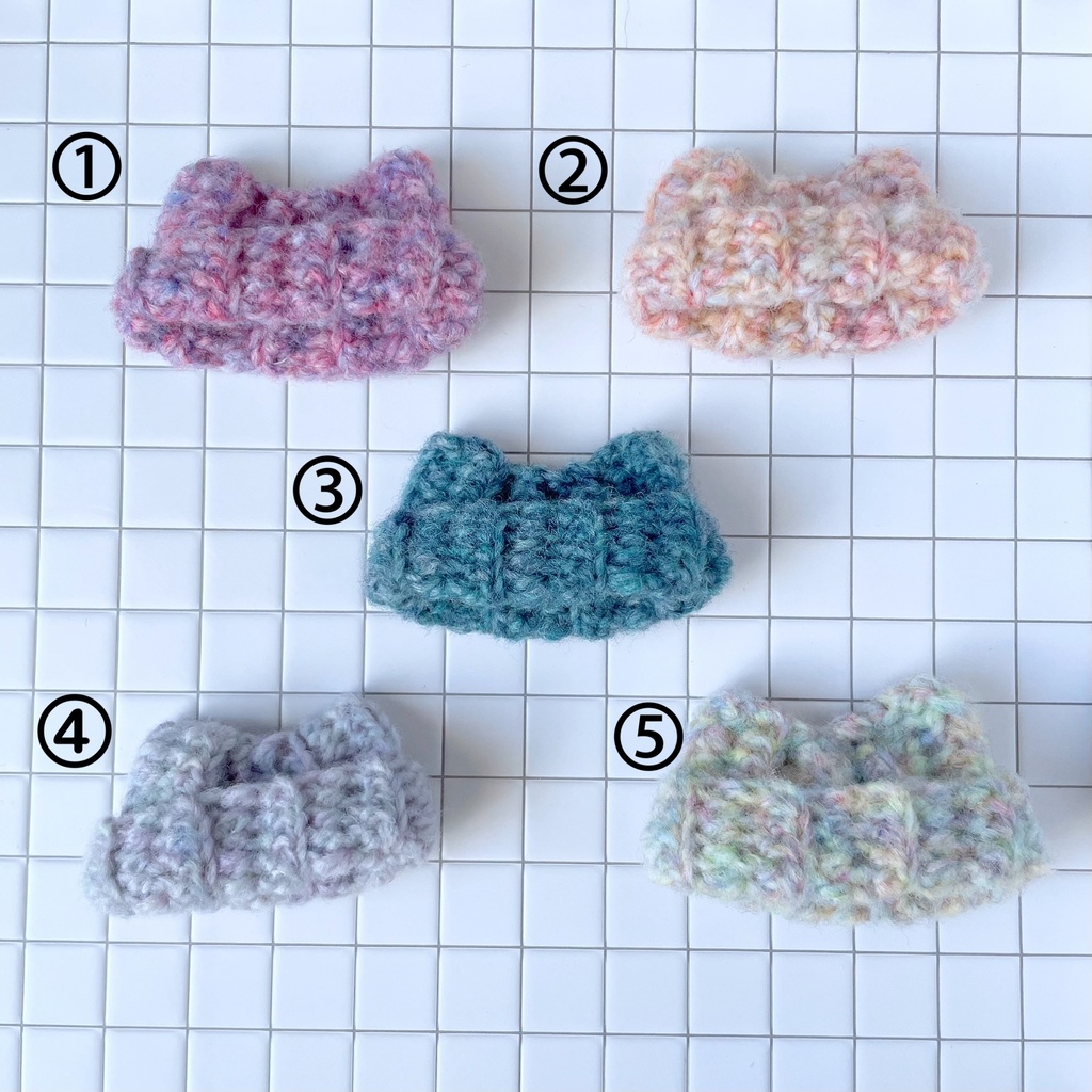 ☁️10月お迎え分☁️ ふわもこ猫耳ぼうし【5cmサイズ ぬいぐるみ服】