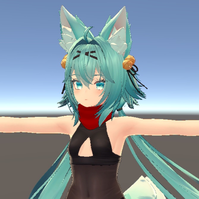 【3Dモデル】ヒーロー風マフラー【VRChat想定】