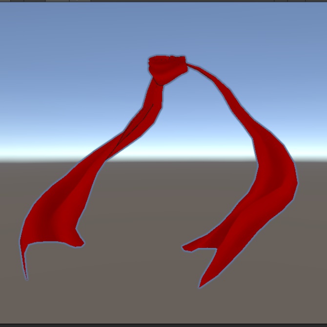 【3Dモデル】ヒーロー風マフラー【VRChat想定】