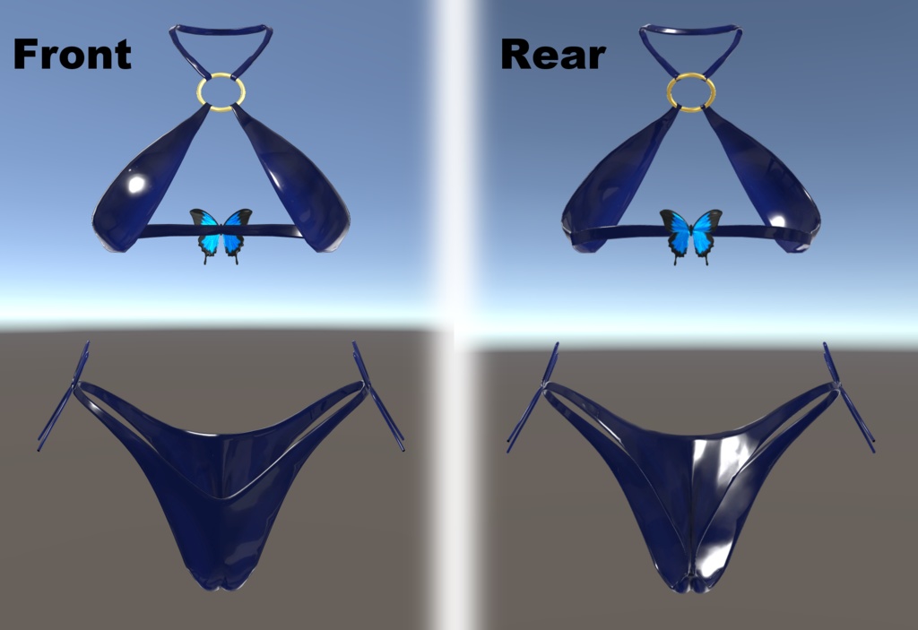 【モルフォちゃん用】Butterfly Bikini【VRChat想定】
