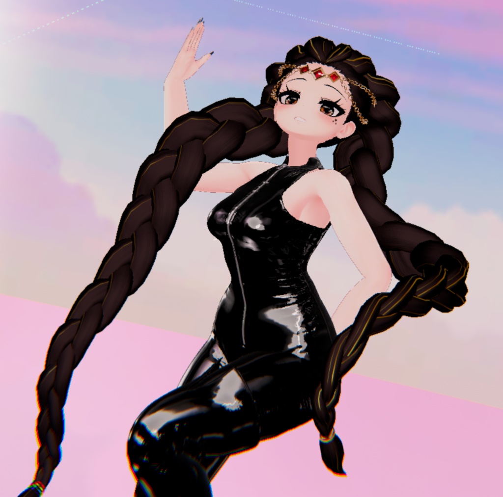 Tow braid hair and tiara