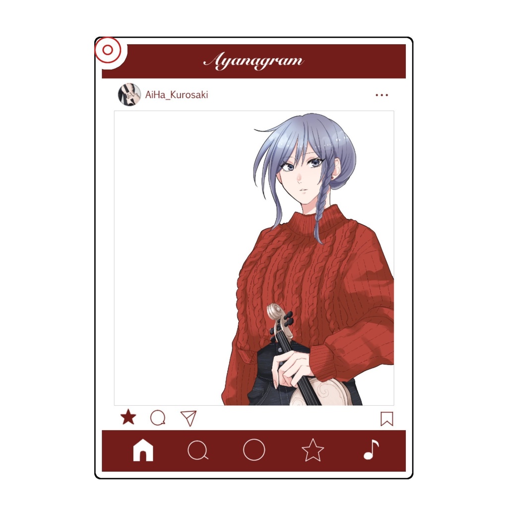 SNSフレーム風アクリルキーホルダー