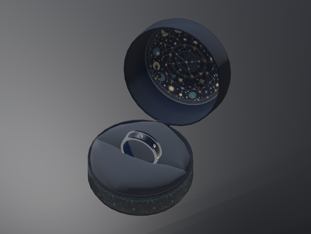 【VRChat想定】指輪5カラー・ケースセット