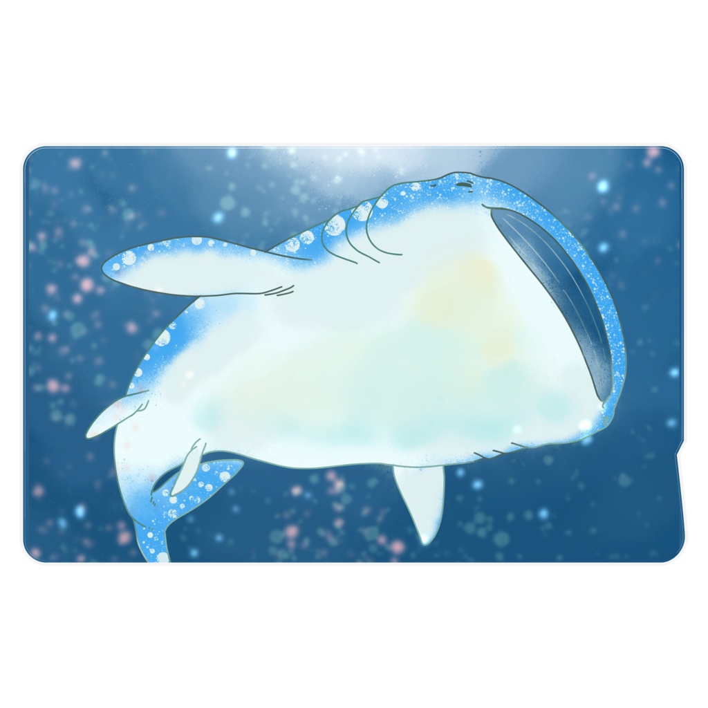 星を泳ぐジンベイザメ ICカードステッカー