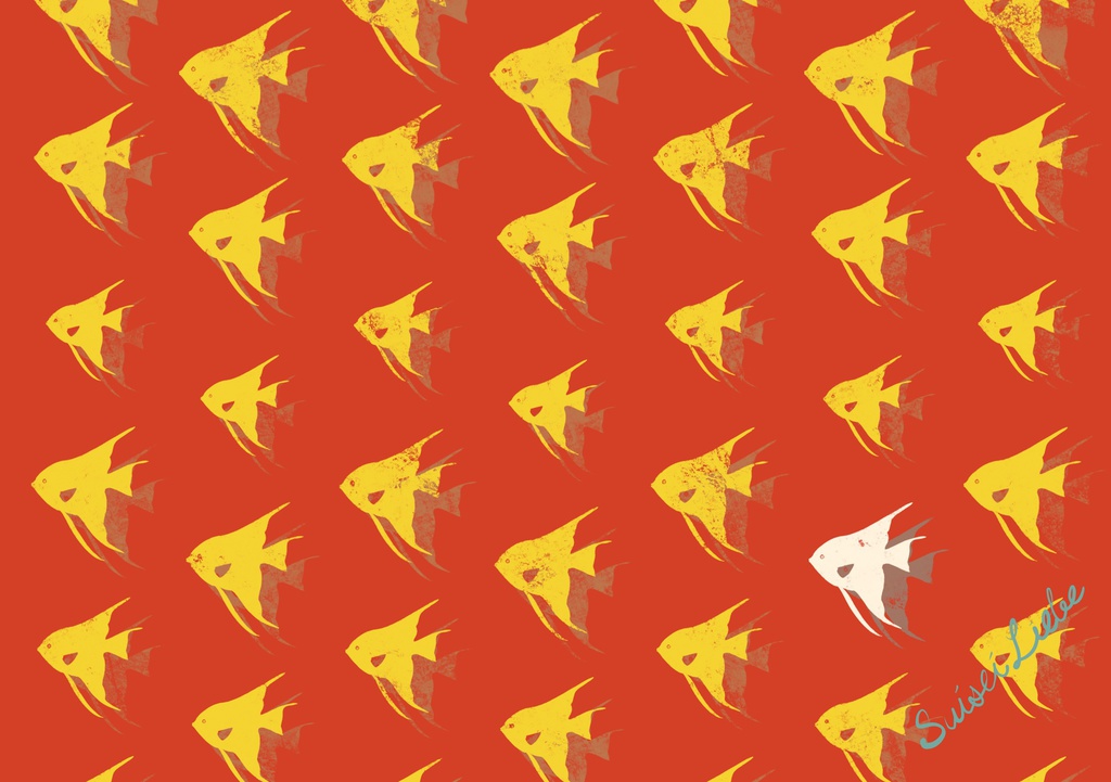 エンゼルフィッシュの行進トートバッグ