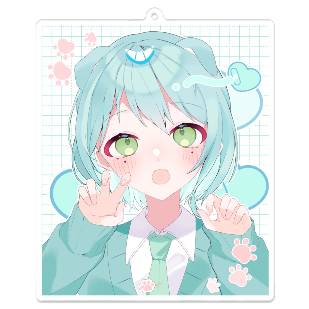 【夏神 葵】アクリルキーホルダー 猫制服Ver