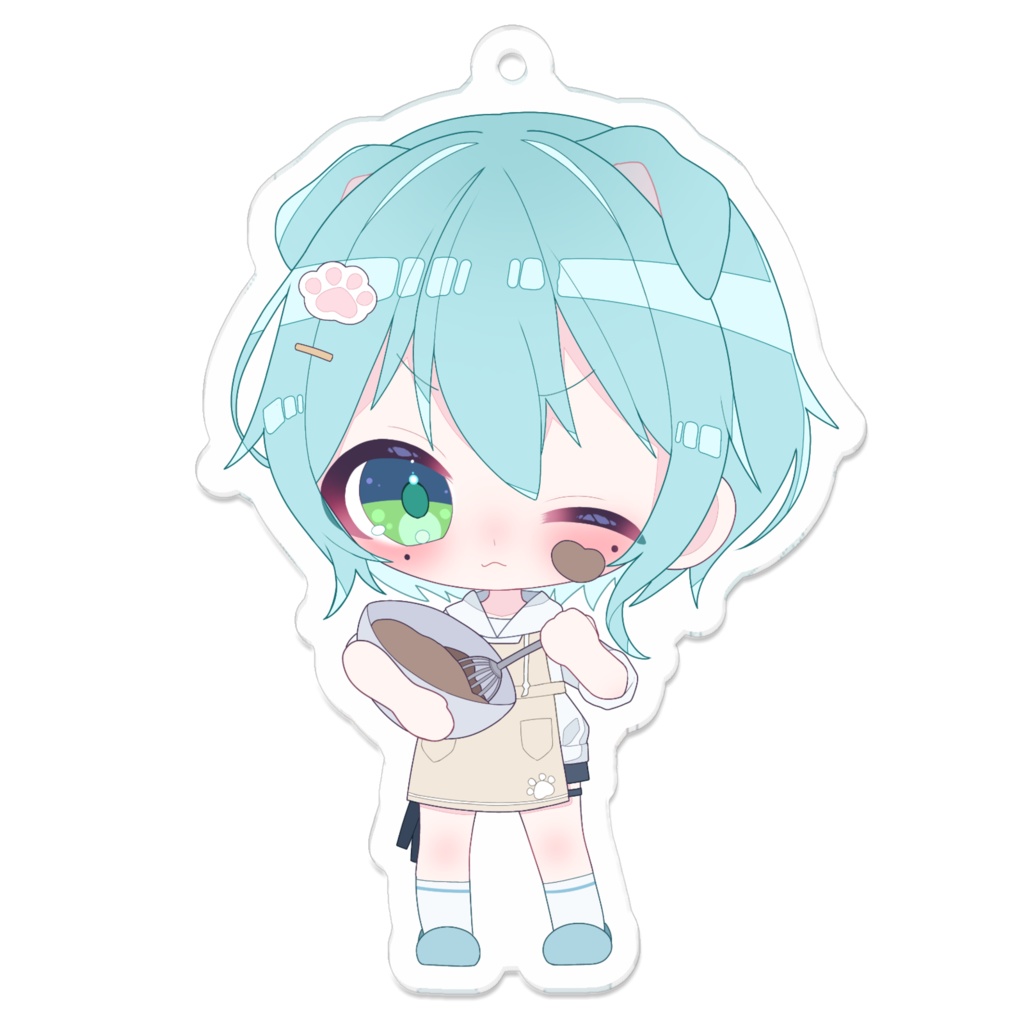 【夏神 葵】アクリルキーホルダー 70×70 お菓子作りVer