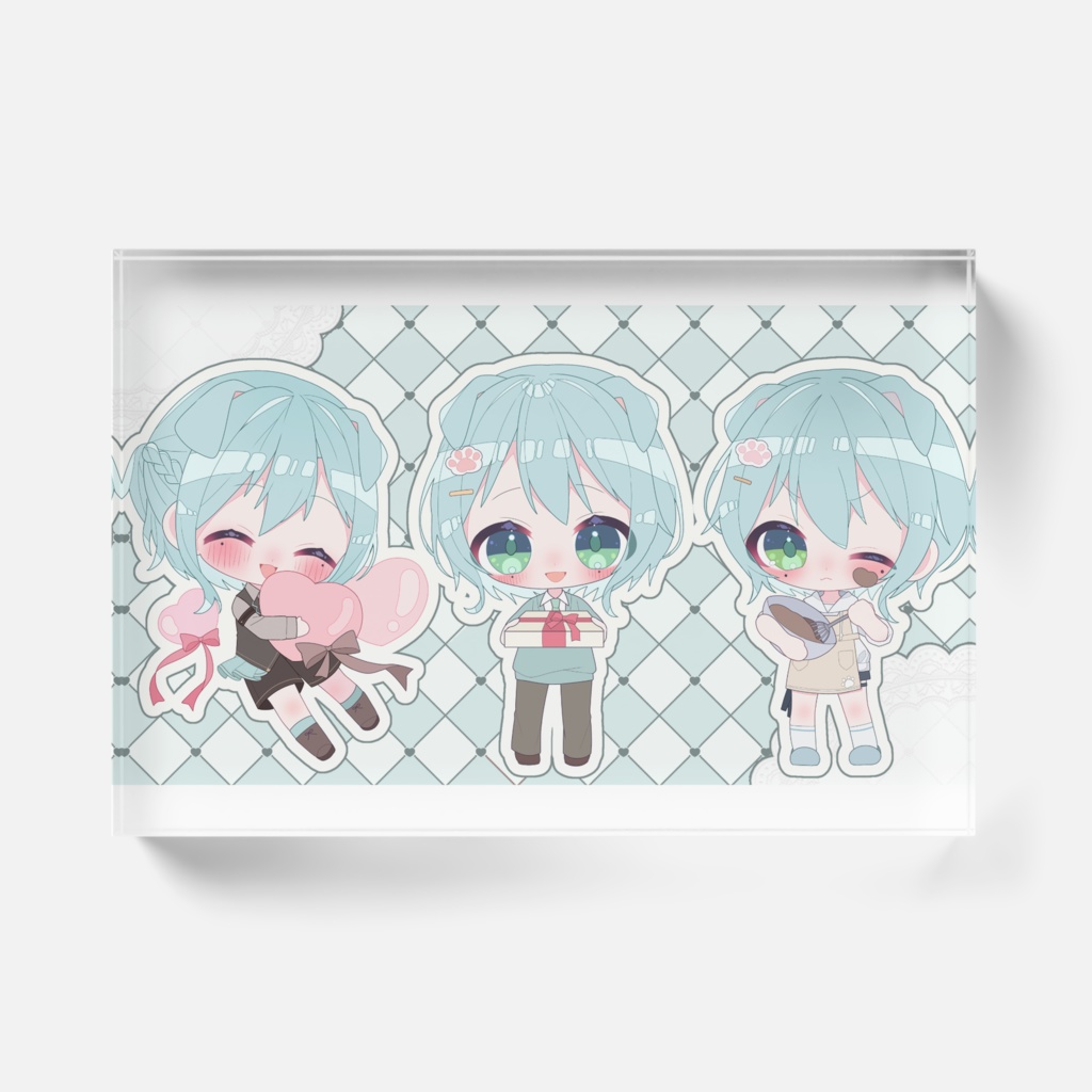 【夏神 葵】アクリルブロック-148×100mm ホワイトデー2025ver