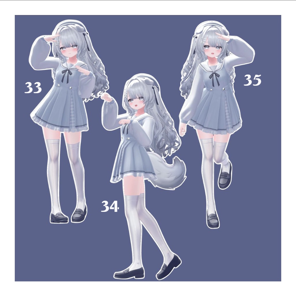 【無料あり】【2アバター対応】girls sweet pose set ♡ 40種