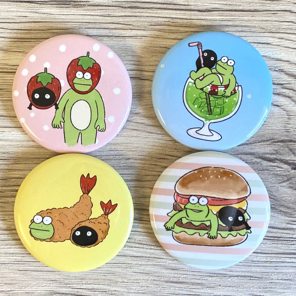 カルパスとクッピィ缶バッジ【Bセット】