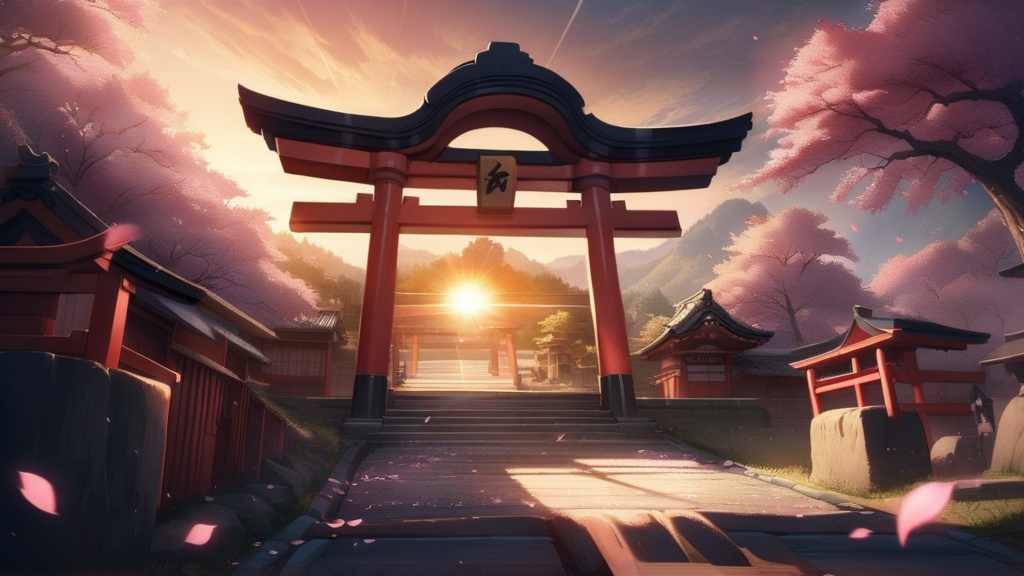 【お得セット】和風神社 完全素材パック|背景6点+立ち絵2キャラ13表情|VTuber向け|商用利用可|AI生成