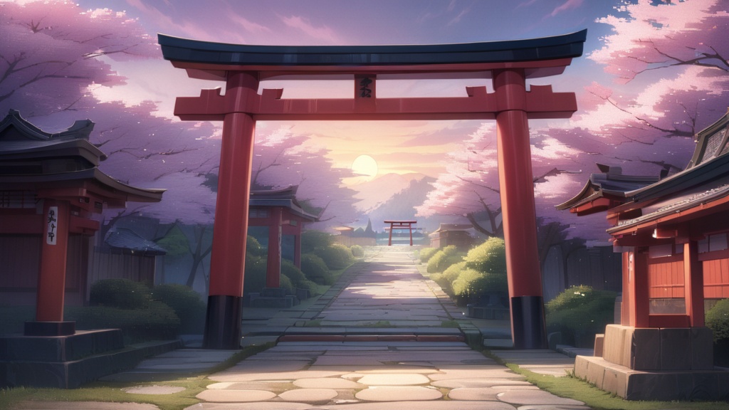 【お得セット】和風神社 完全素材パック|背景6点+立ち絵2キャラ13表情|VTuber向け|商用利用可|AI生成
