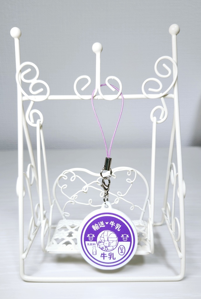 牛乳瓶のふた風アクリルキーホルダー