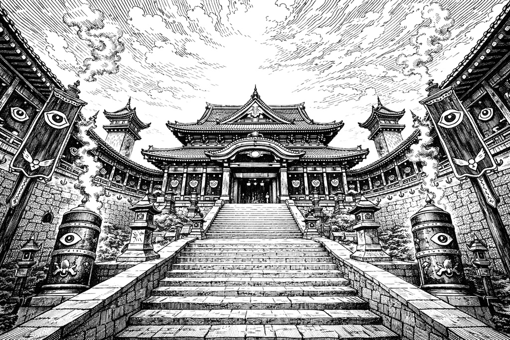 【無料有】カルト宗教100枚【漫画用背景素材】