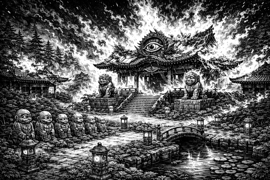 【無料有】カルト宗教100枚【漫画用背景素材】